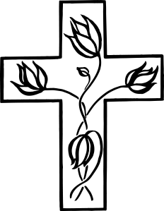 Resurrection Easter cross flowers