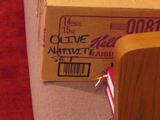 Christmas Tree 2014 set up olive wood box