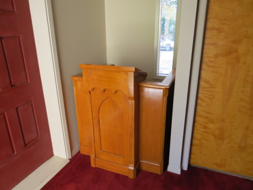 Christmas Tree 2014 set up pulpit