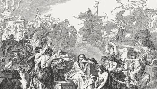 Babylonian Exile (597-539 BC) of the Jews, painted by Bendemann