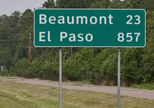 Mileage Texas to El Paso