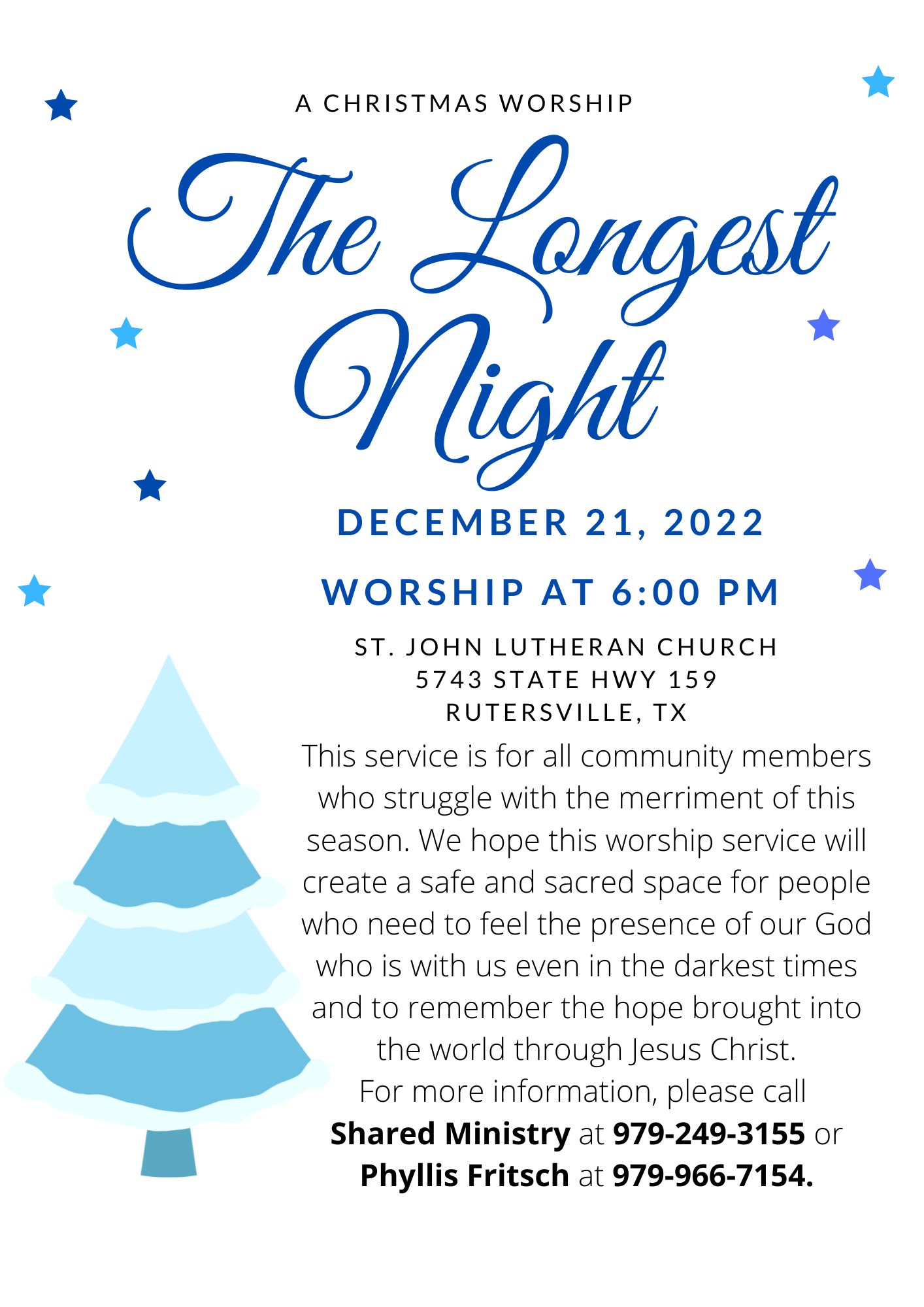 2022 Longest Night Print Flyer